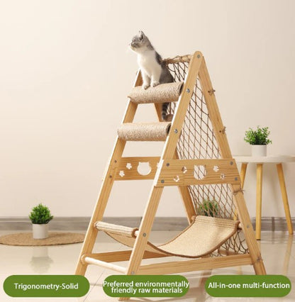 Net Cat Climbing Frame Wooden