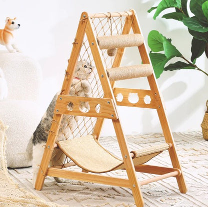 Net Cat Climbing Frame Wooden