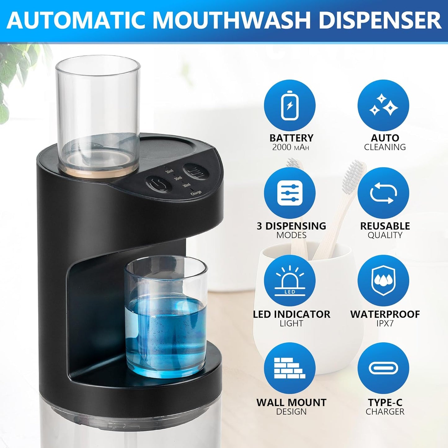 Automatic Mouthwash Dispenser for Bathroom