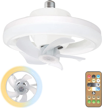 Ceiling Fan with LED Light Remote Control